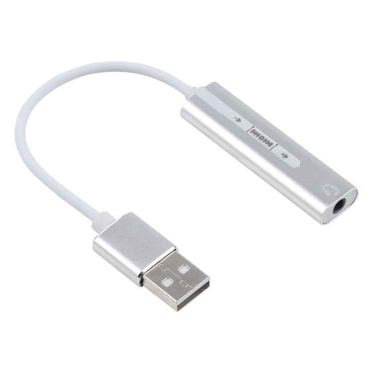 Aluminum Shell 3.5mm Jack External USB Sound Card HIFI Magic Voice 7.1 Channel Adapter Free Drive for Computer, Desktop, Speakers, Headset