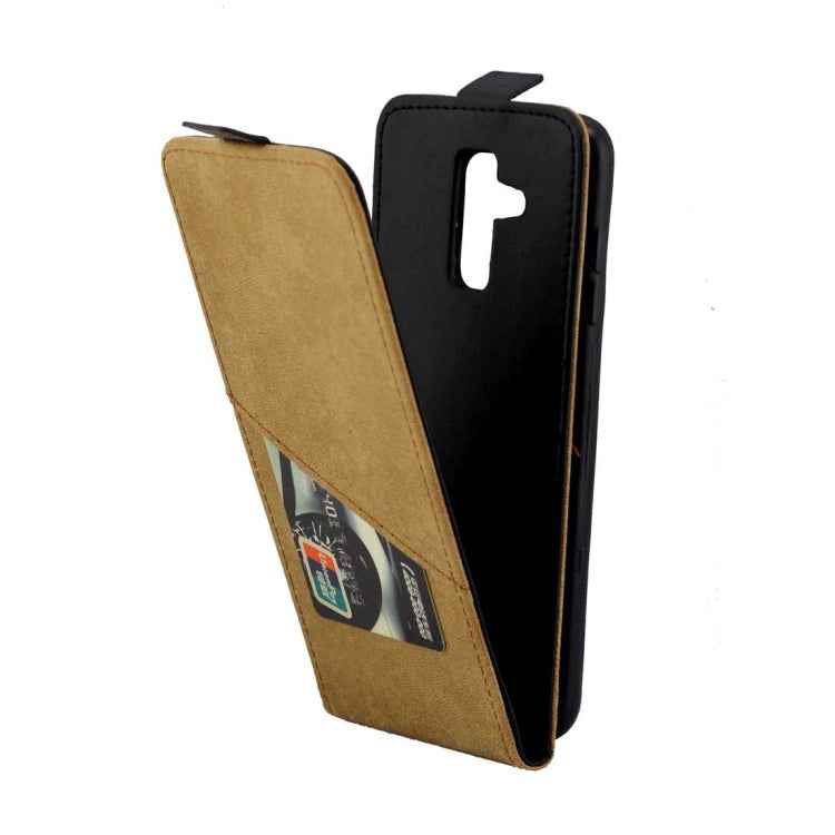 Business Style Vertical Flip TPU Leather Case for Samsung Galaxy A6 Plus (2018), with Card Slot