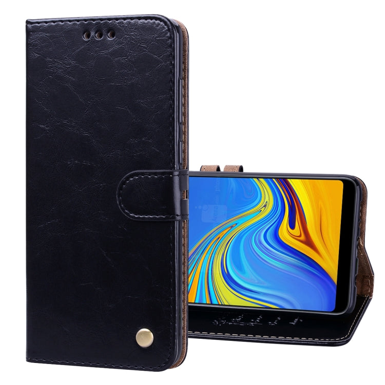 Funda de cuero con tapa horizontal y textura de cera de aceite para Samsung Galaxy A9 (2018) / A9s, con soporte, ranuras para tarjetas y billetera. Para Galaxy A9 (2018) / A9s.