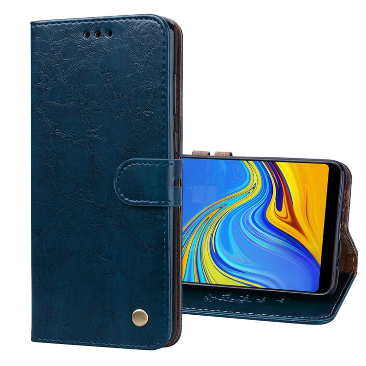 Funda de cuero con tapa horizontal y textura de cera de aceite para Samsung Galaxy A9 (2018) / A9s, con soporte, ranuras para tarjetas y billetera. Para Galaxy A9 (2018) / A9s.