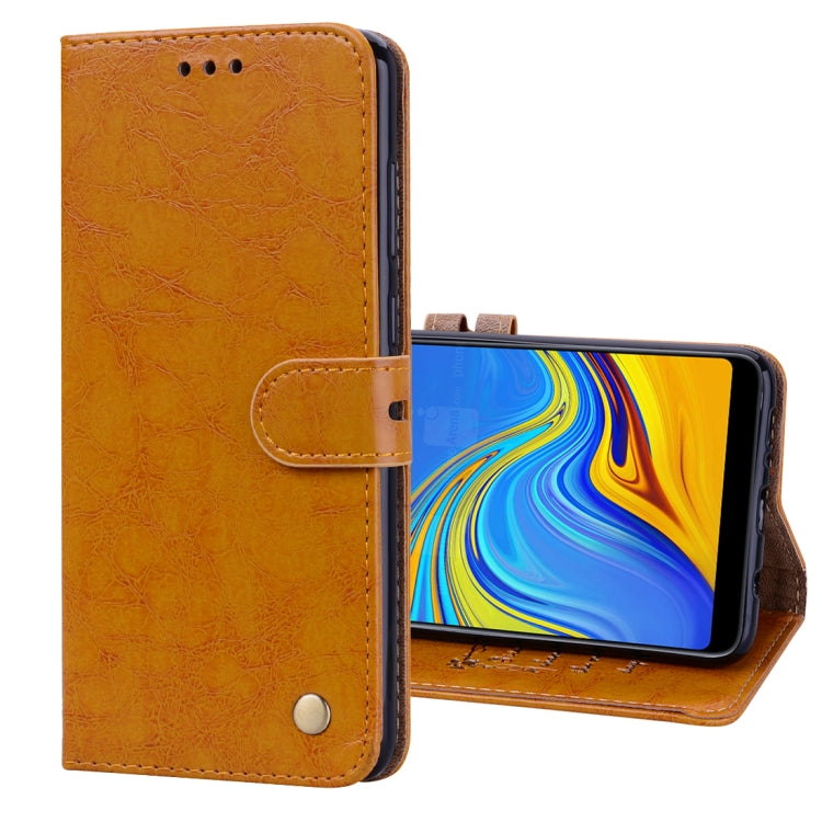 Funda de cuero con tapa horizontal y textura de cera de aceite para Samsung Galaxy A9 (2018) / A9s, con soporte, ranuras para tarjetas y billetera. Para Galaxy A9 (2018) / A9s.