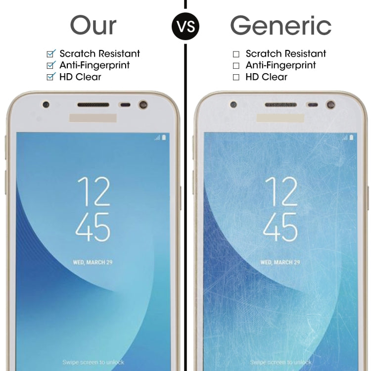 For Galaxy J3 (2017) (EU Version) 0.26mm 9H Surface Hardness 2.5D Curved Silk-screen Full Screen Tempered Glass Screen Protector, For Galaxy J3 (2017) (EU Version)
