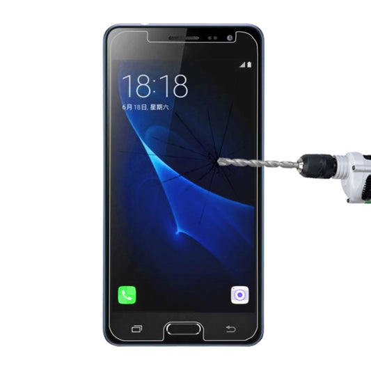 1 PCS For Galaxy J3 (2017) (EU Version) 0.26mm 9H Surface Hardness 2.5D Explosion-proof Non-full Screen Tempered Glass Screen Film