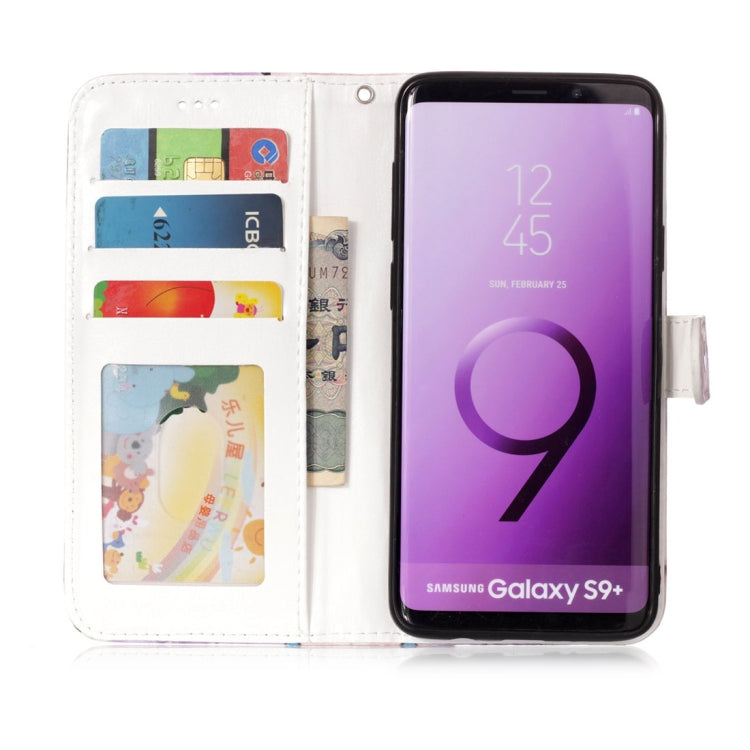 For Galaxy S9+ Gloss Oil Embossed Wolf Pattern Horizontal Flip Leather Case with Holder & Card Slots & Wallet