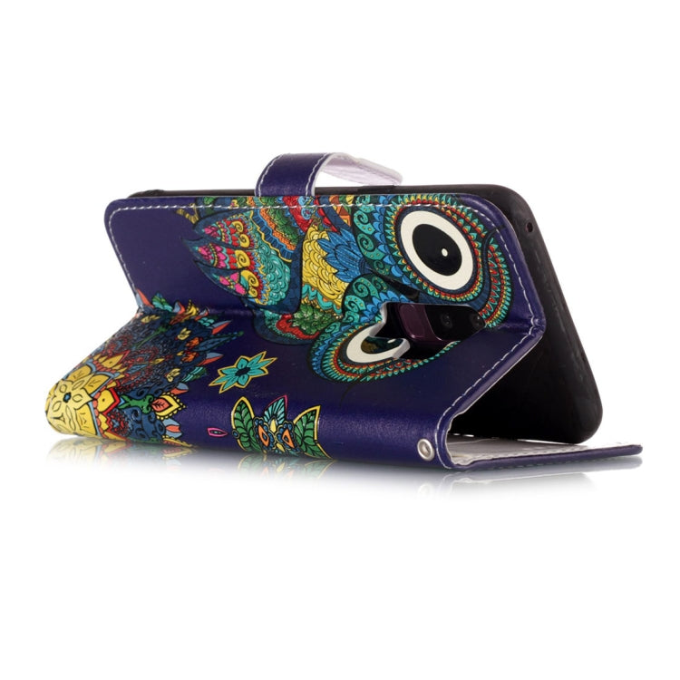 For Galaxy S9+ Gloss Oil Embossed Wolf Pattern Horizontal Flip Leather Case with Holder & Card Slots & Wallet