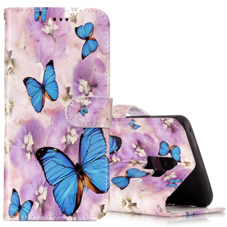For Galaxy S9+ Gloss Oil Embossed Wolf Pattern Horizontal Flip Leather Case with Holder & Card Slots & Wallet