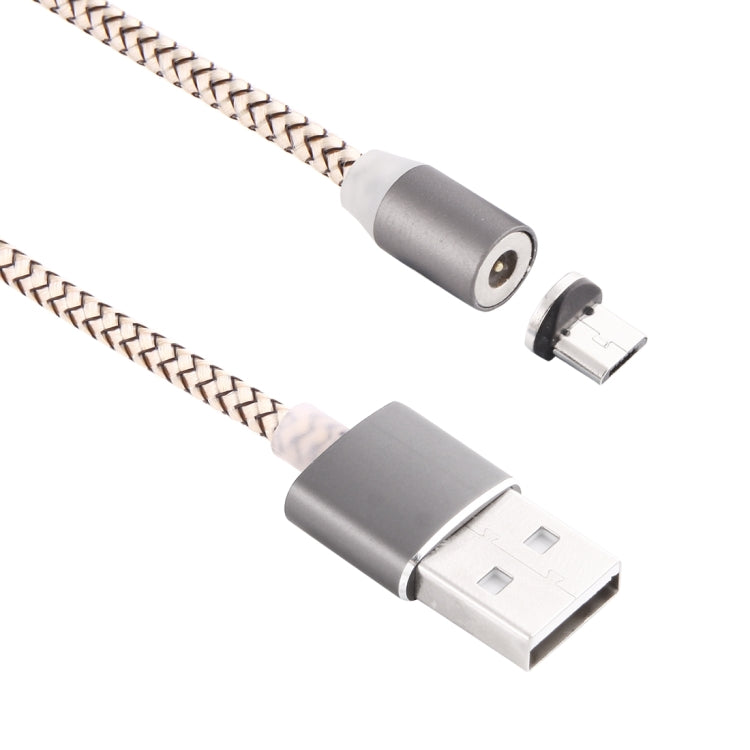 360 Degree Rotation 1m Weave Style Micro USB to USB 2.0 Strong Magnetic Charger Cable with LED Indicator