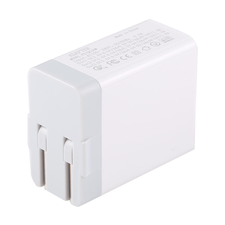3A Max Output USB-PD + Dual QC3.0 USB Ports Travel Fast Charger, US Plug, US Plug