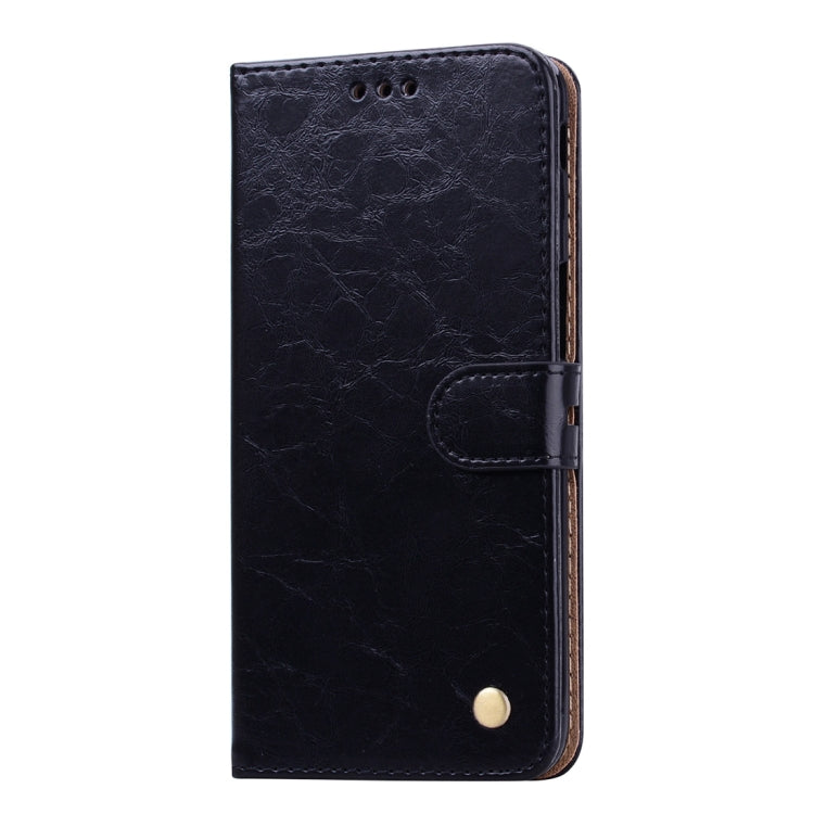 Business Style Oil Wax Texture Horizontal Flip Leather Case for Galaxy J6+, with Holder & Card Slots & Wallet