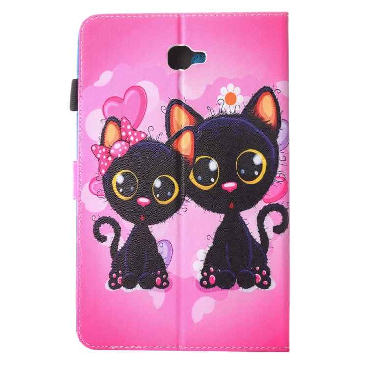 For Galaxy Tab A 10.1 (2016) / T580  Horizontal Flip Pattern Leather Case with Holder & Card Slots & Pen Slot