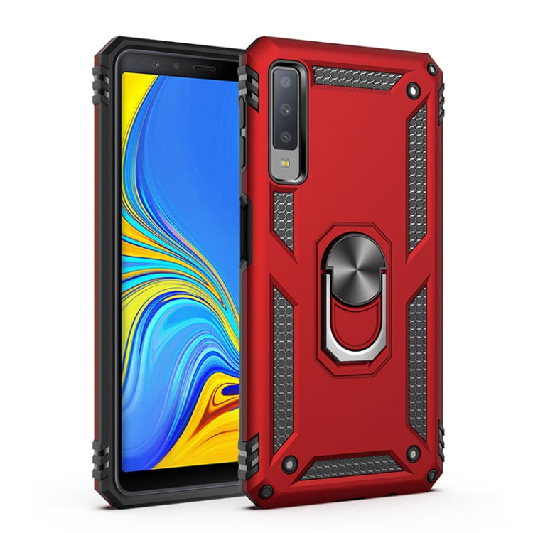 Sergeant Armor Shockproof TPU + PC Protective Case for Galaxy A7 2018, with 360 Degree Rotation Holder