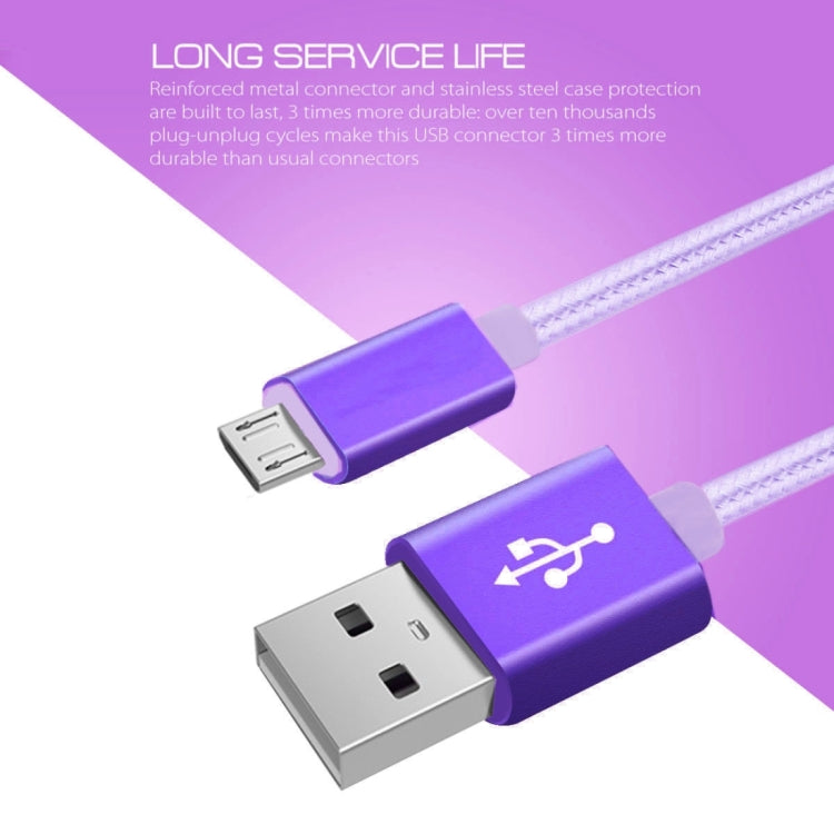 3A Woven Style Metal Head Micro USB to USB Data / Charger Cable, Cable Length: 3m, 3m Micro USB