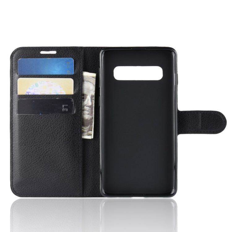Litchi Texture Horizontal Flip Leather Case for Galaxy S10 , with Wallet & Holder & Card Slots