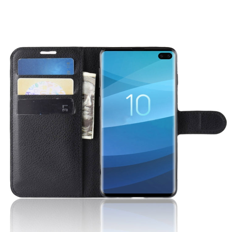 Litchi Texture Horizontal Flip Leather Case for Galaxy S10 , with Wallet & Holder & Card Slots