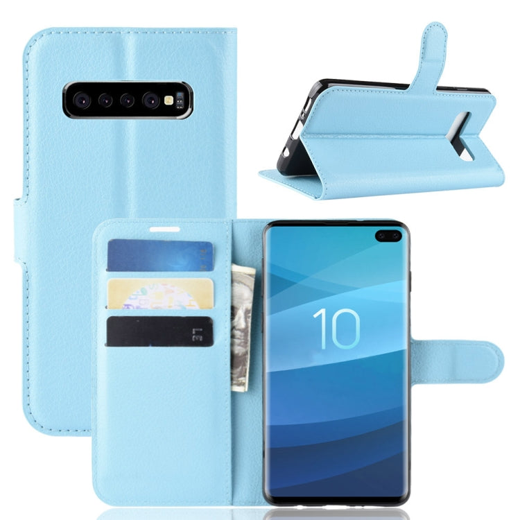 Litchi Texture Horizontal Flip Leather Case for Galaxy S10 , with Wallet & Holder & Card Slots