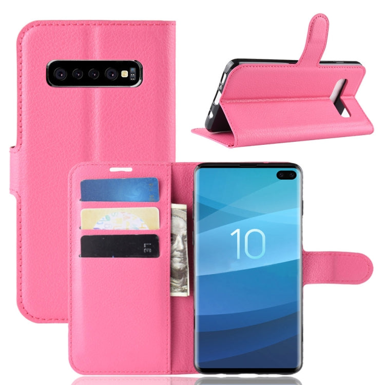 Litchi Texture Horizontal Flip Leather Case for Galaxy S10 , with Wallet & Holder & Card Slots