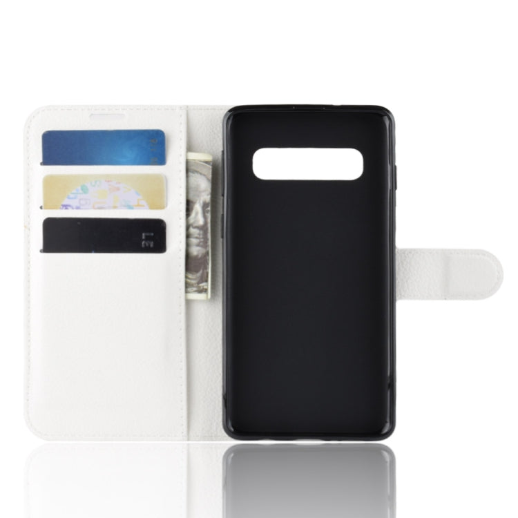 Litchi Texture Horizontal Flip Leather Case for Galaxy S10 , with Wallet & Holder & Card Slots