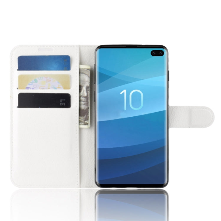 Litchi Texture Horizontal Flip Leather Case for Galaxy S10 , with Wallet & Holder & Card Slots