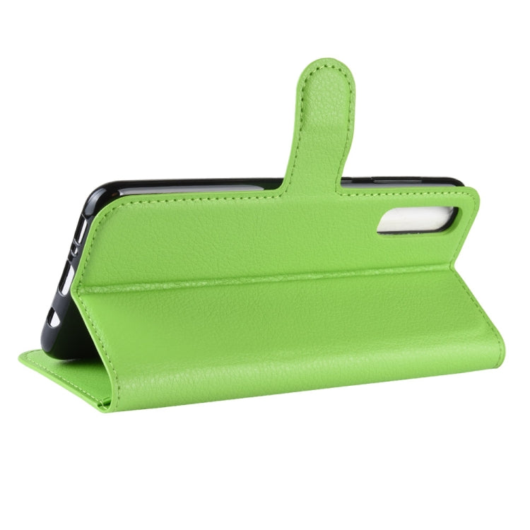 Litchi Texture Horizontal Flip Leather Case for Galaxy A70, with Wallet & Holder & Card Slots