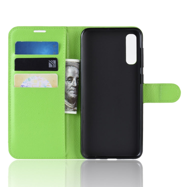 Litchi Texture Horizontal Flip Leather Case for Galaxy A70, with Wallet & Holder & Card Slots