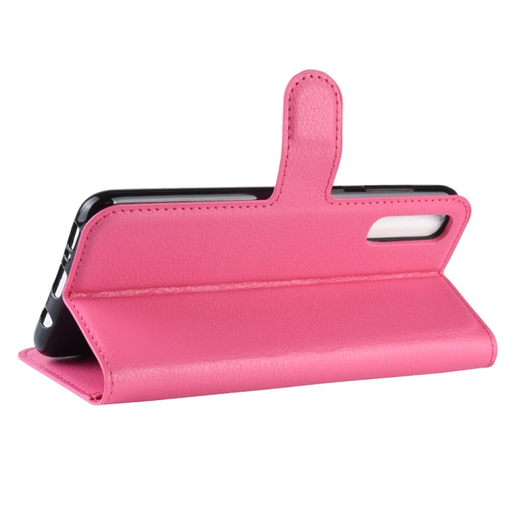 Litchi Texture Horizontal Flip Leather Case for Galaxy A70, with Wallet & Holder & Card Slots