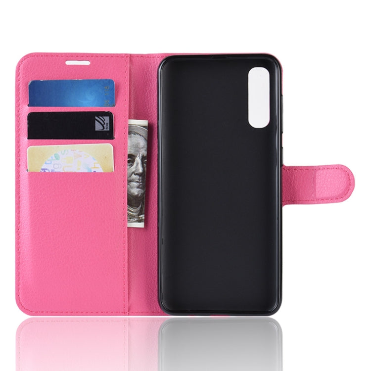 Litchi Texture Horizontal Flip Leather Case for Galaxy A70, with Wallet & Holder & Card Slots