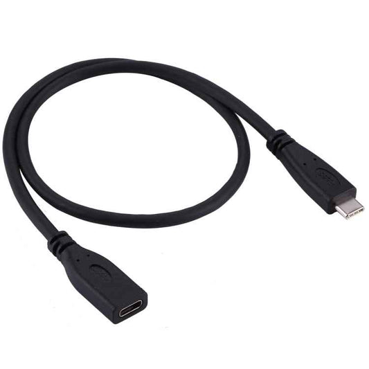 50cm USB-C / Type-C 3.1 Male to USB-C / Type-C Female Connector Adapter Cable