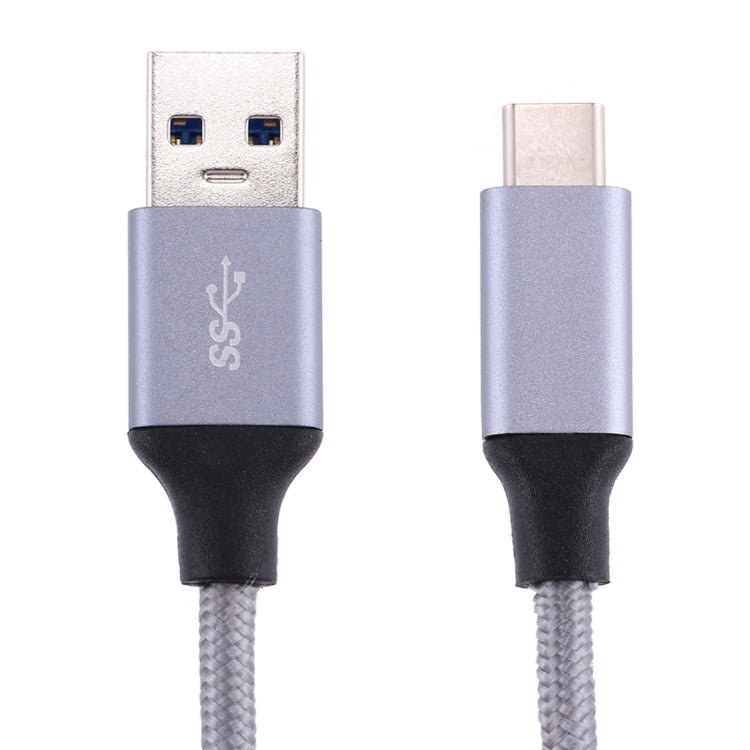 1m Wires Woven Metal Head USB-C / Type-C 3.1 to USB 3.0 Data / Charger Cable