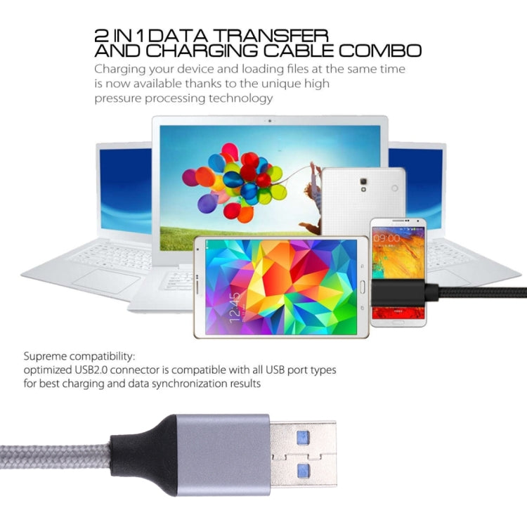 1m Wires Woven Metal Head USB-C / Type-C 3.1 to USB 3.0 Data / Charger Cable