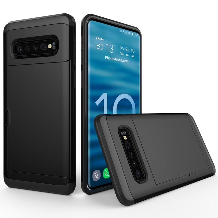 Shockproof Rugged Armor Protective Case for Galaxy S10, with Card Slot, Galaxy S10, For Galaxy S10