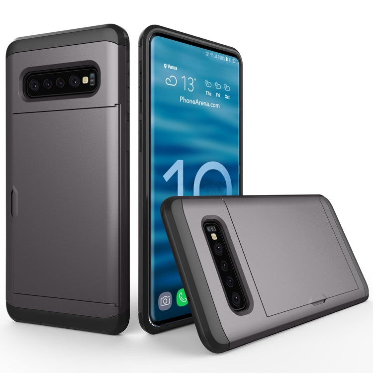Shockproof Rugged Armor Protective Case for Galaxy S10, with Card Slot, Galaxy S10, For Galaxy S10