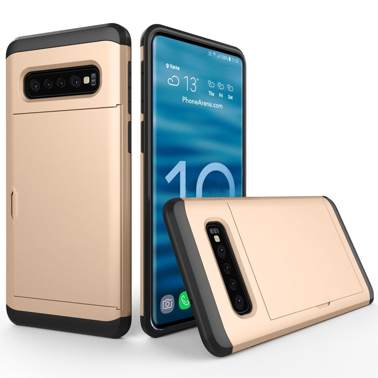 Shockproof Rugged Armor Protective Case for Galaxy S10, with Card Slot, Galaxy S10, For Galaxy S10