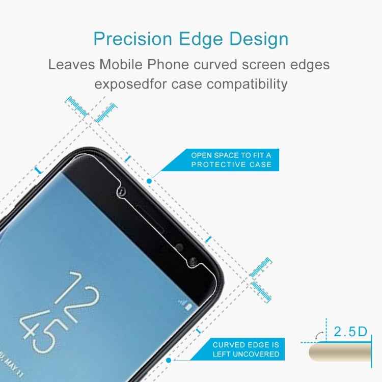 10 PCS 0.26mm 9H 2.5D Tempered Glass Film for Galaxy J4 (2018)