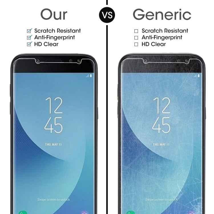10 PCS 0.26mm 9H 2.5D Tempered Glass Film for Galaxy J4 (2018)