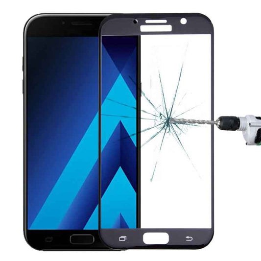 For Galaxy A7 (2017) / A720 0.26mm 9H Surface Hardness Explosion-proof Silk-screen Tempered Glass Curved Full Screen Film
