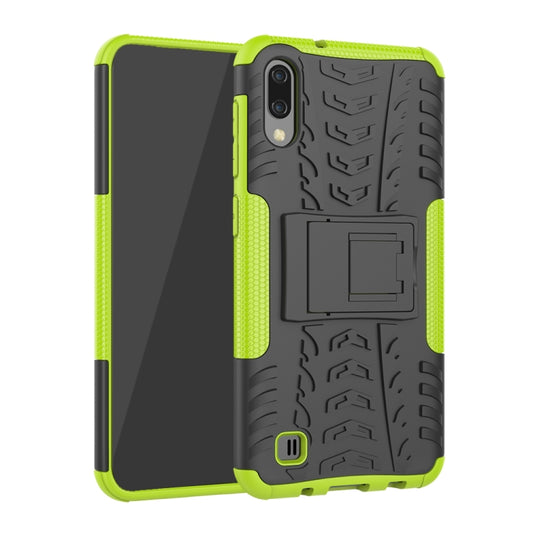 Shockproof  PC + TPU Tire Pattern Case for Galaxy M10, with Holder