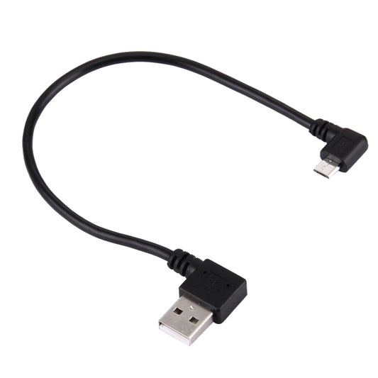 20cm USB 2.0 Right Turn Elbow to Micro USB Elbow Data Cable, Right to Right