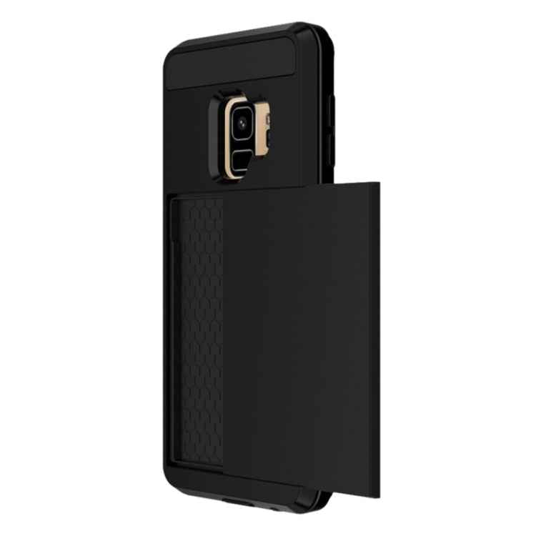 For Galaxy S9 Detachable Dropproof Protective Back Cover Case with Slider Card Slot