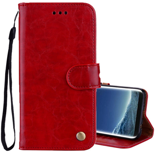 For Galaxy S8 Business Style Oil Wax Texture Horizontal Flip Leather Case with Holder & Card Slots & Wallet
