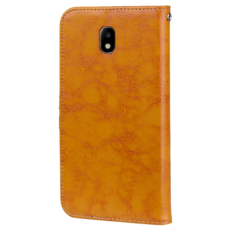 For Galaxy J3 (2017) / J330 (EU Version) Business Style Oil Wax Texture Horizontal Flip Leather Case with Holder & Card Slots & Wallet, For Galaxy J3 (2017) / J330 (EU Version)