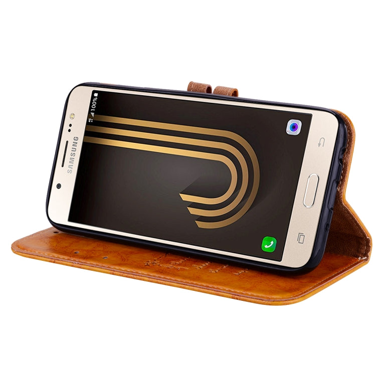 For Galaxy J3 (2017) / J330 (EU Version) Business Style Oil Wax Texture Horizontal Flip Leather Case with Holder & Card Slots & Wallet, For Galaxy J3 (2017) / J330 (EU Version)