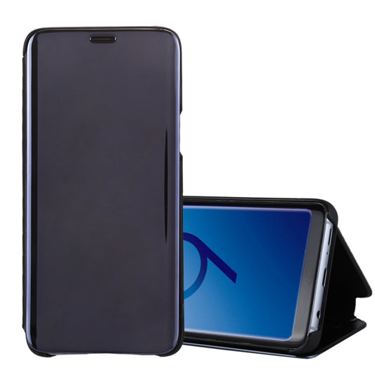 For Galaxy S9+ Electroplating Mirror Horizontal Flip Leather Case with Holder