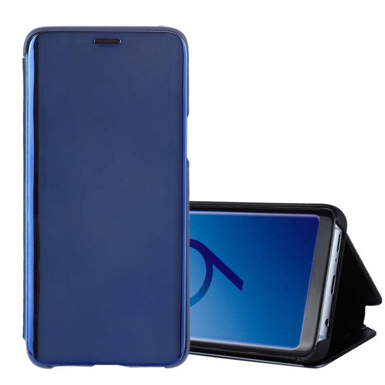 For Galaxy S9+ Electroplating Mirror Horizontal Flip Leather Case with Holder