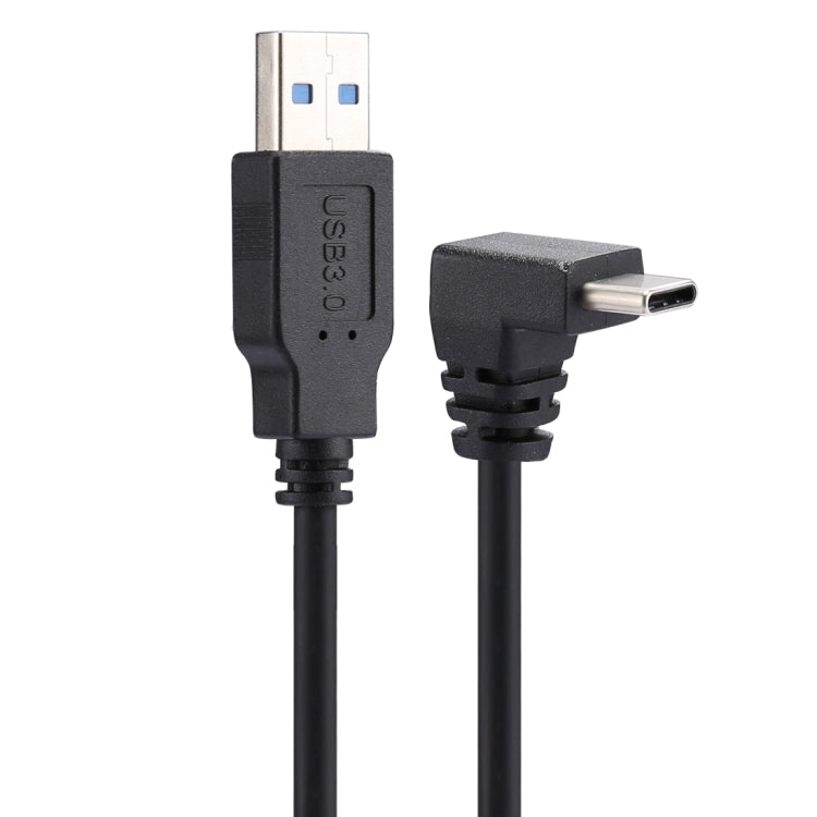 1m USB-C / Type-C Male Elbow to USB 3.0 Male Data Charge Extension Cable, 1m