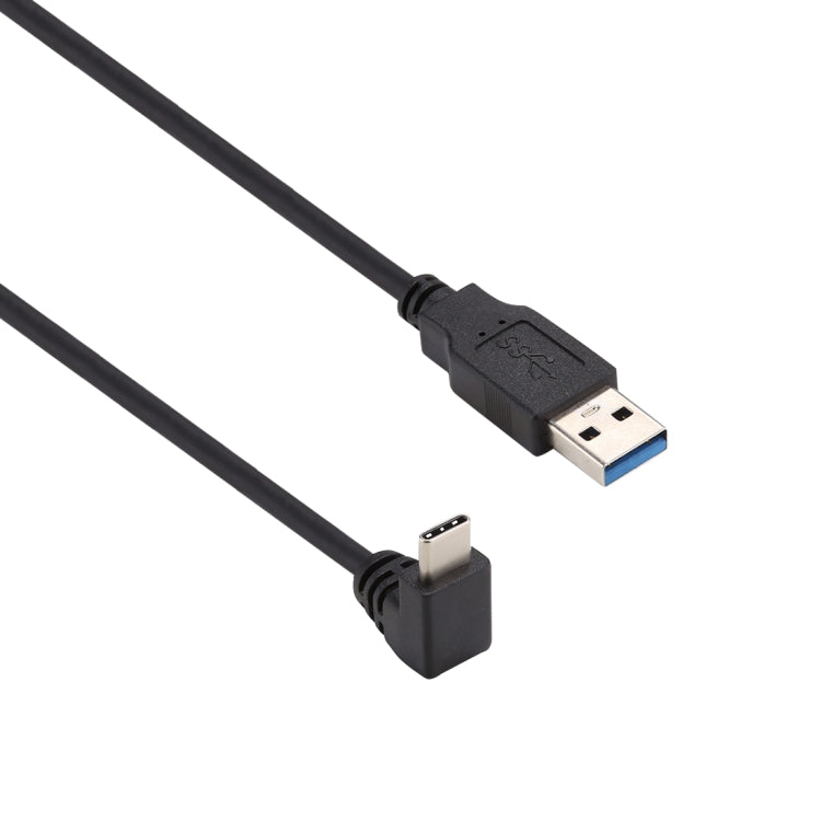 1m USB-C / Type-C Male Elbow to USB 3.0 Male Data Charge Extension Cable, 1m