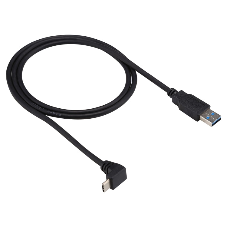 1m USB-C / Type-C Male Elbow to USB 3.0 Male Data Charge Extension Cable, 1m