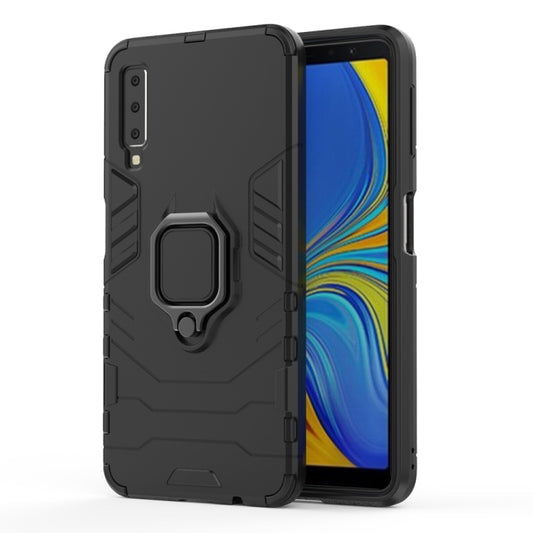PC + TPU Shockproof Protective Case for Galaxy A70, with Magnetic Ring Holder