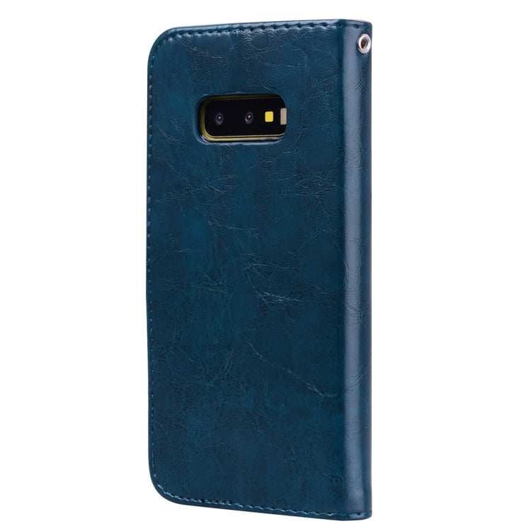 Business Style Oil Wax Texture Horizontal Flip Leather Case for Galaxy S10 E, with Holder & Card Slots & Wallet, For Galaxy S10 E