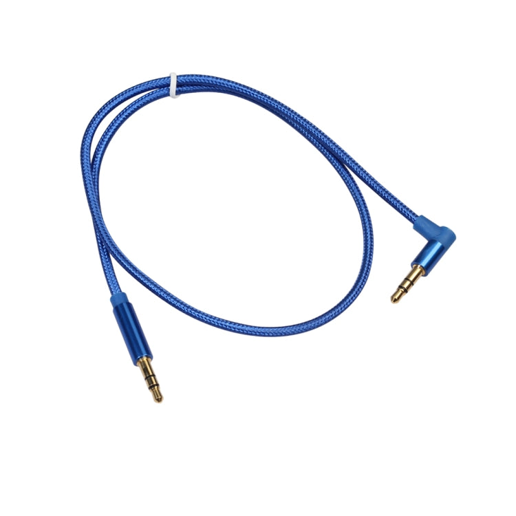 AV01 3.5mm Male to Male Elbow Audio Cable, Length: 50cm, 50cm