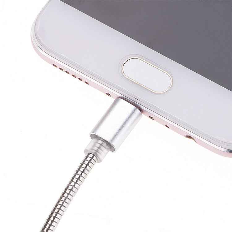 24cm 2A Micro USB + USB-C / Type-C to USB Flexible Data Charging Cable